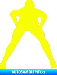 Samolepka Voleybal 003 pravá Fluorescentní žlutá