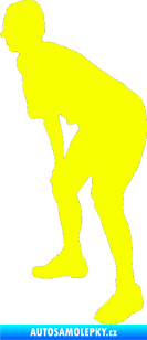 Samolepka Voleybal 004 levá Fluorescentní žlutá
