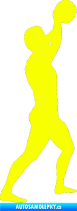 Samolepka Voleybal 015 pravá Fluorescentní žlutá
