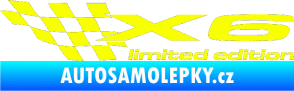 Samolepka X6 limited edition levá Fluorescentní žlutá