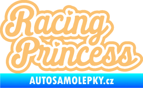 Samolepka Racing princess nápis béžová