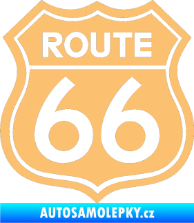 Samolepka Route 66 - jedna barva béžová