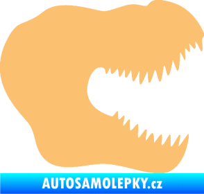 Samolepka Tyrannosaurus Rex lebka 001 pravá béžová