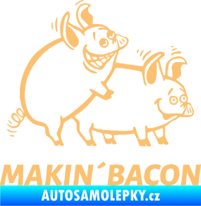 Samolepka Veselá prasátka makin bacon pravá béžová