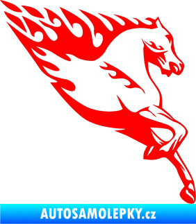 Samolepka Animal flames 002 pravá kůň Fluorescentní červená