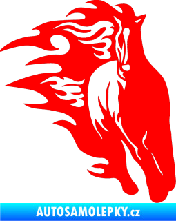 Samolepka Animal flames 007 pravá kůň Fluorescentní červená