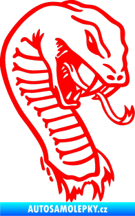 Samolepka Cobra pravá Fluorescentní červená