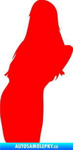 Samolepka Erotická žena 005 levá Fluorescentní červená
