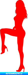 Samolepka Erotická žena 006 levá Fluorescentní červená