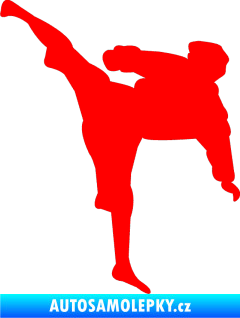 Samolepka Karate 009 levá Fluorescentní červená