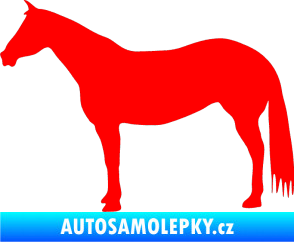 Samolepka Kůň 007 levá Fluorescentní červená
