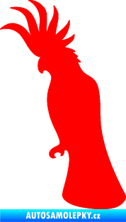 Samolepka Papoušek 003 levá Fluorescentní červená
