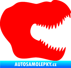 Samolepka Tyrannosaurus Rex lebka 001 pravá Fluorescentní červená