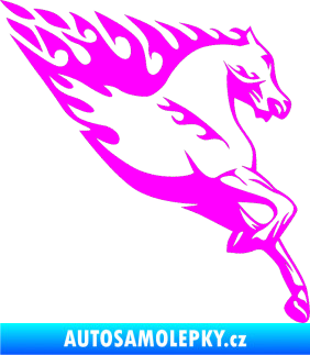 Samolepka Animal flames 002 pravá kůň Fluorescentní růžová