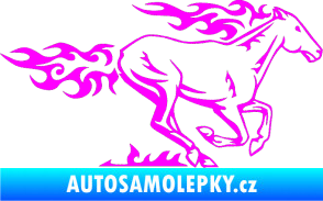 Samolepka Animal flames 004 pravá kůň Fluorescentní růžová