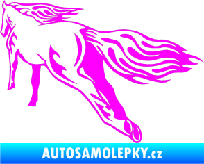 Samolepka Animal flames 009 levá kůň Fluorescentní růžová