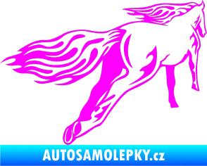 Samolepka Animal flames 009 pravá kůň Fluorescentní růžová
