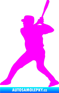 Samolepka Baseball 003 levá Fluorescentní růžová