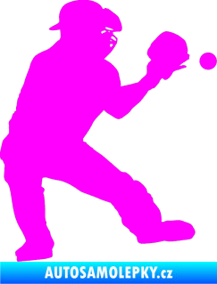 Samolepka Baseball 007 pravá Fluorescentní růžová
