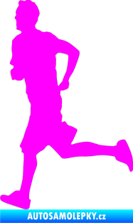 Samolepka Běžec 001 levá Fluorescentní růžová