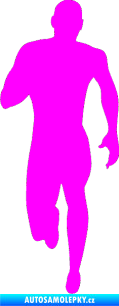 Samolepka Běžec 005 levá Fluorescentní růžová