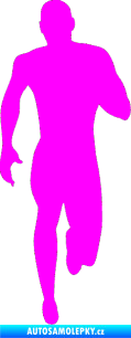 Samolepka Běžec 005 pravá Fluorescentní růžová