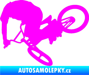 Samolepka Biker 001 levá Fluorescentní růžová