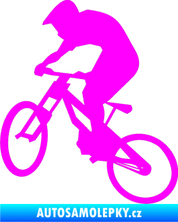 Samolepka Biker 002 levá Fluorescentní růžová