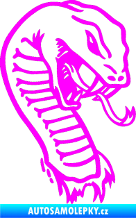 Samolepka Cobra pravá Fluorescentní růžová