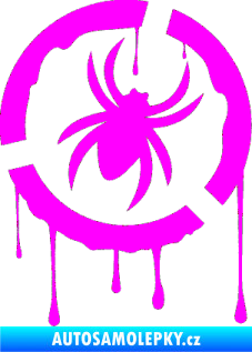 Samolepka Pavouk 001 - pravá Fluorescentní růžová
