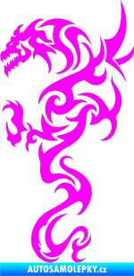 Samolepka Dragon 019 levá Fluorescentní růžová