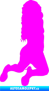 Samolepka Erotická žena 038 pravá Fluorescentní růžová