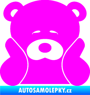 Samolepka JDM medvídek Fluorescentní růžová