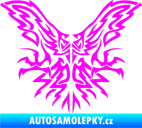Samolepka Kapota 037 tatto dravec Fluorescentní růžová