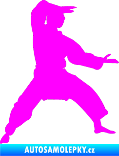 Samolepka Karate 006 pravá Fluorescentní růžová