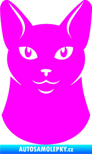 Samolepka Kočka 005 levá Fluorescentní růžová