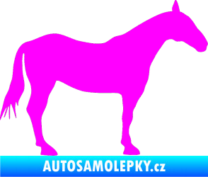 Samolepka Kůň 005 pravá Fluorescentní růžová