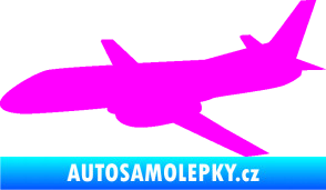 Samolepka Letadlo 004 levá Fluorescentní růžová