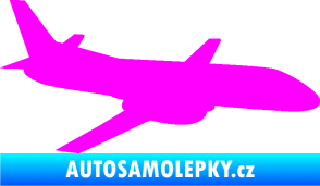Samolepka Letadlo 004 pravá Fluorescentní růžová