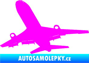 Samolepka Letadlo 007 levá Fluorescentní růžová