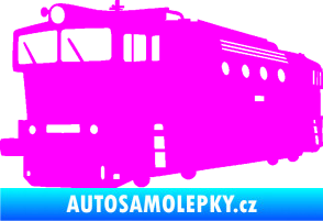 Samolepka Lokomotiva 001 levá Fluorescentní růžová