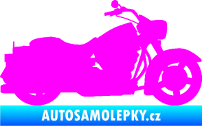 Samolepka Motorka 045 pravá Harley Davidson Fluorescentní růžová