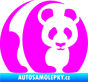 Samolepka Panda 001 pravá Fluorescentní růžová