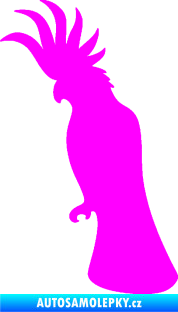 Samolepka Papoušek 003 levá Fluorescentní růžová