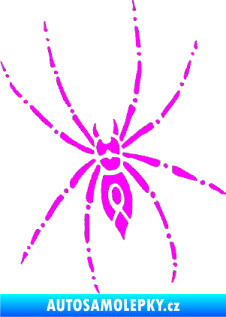 Samolepka Pavouk 011 levá Fluorescentní růžová