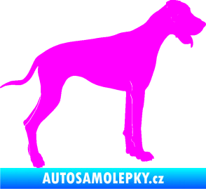 Samolepka Pes 086 pravá Doga Fluorescentní růžová
