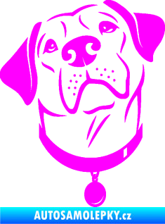 Samolepka Pes 119 levá Labrador Fluorescentní růžová