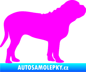 Samolepka Pes 170 pravá Bordeauxská doga Fluorescentní růžová