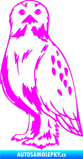 Samolepka Predators 061 levá sova Fluorescentní růžová