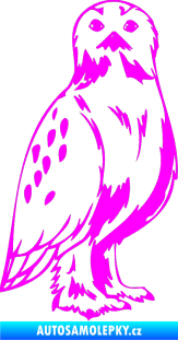 Samolepka Predators 061 pravá sova Fluorescentní růžová
